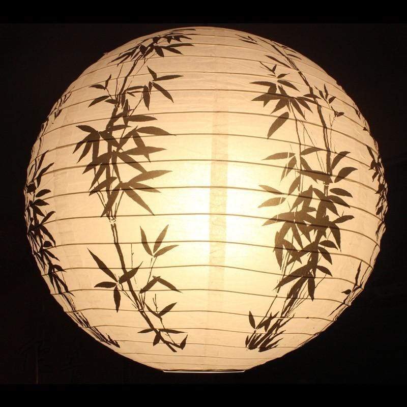 Black Bamboo Japanese Lamp