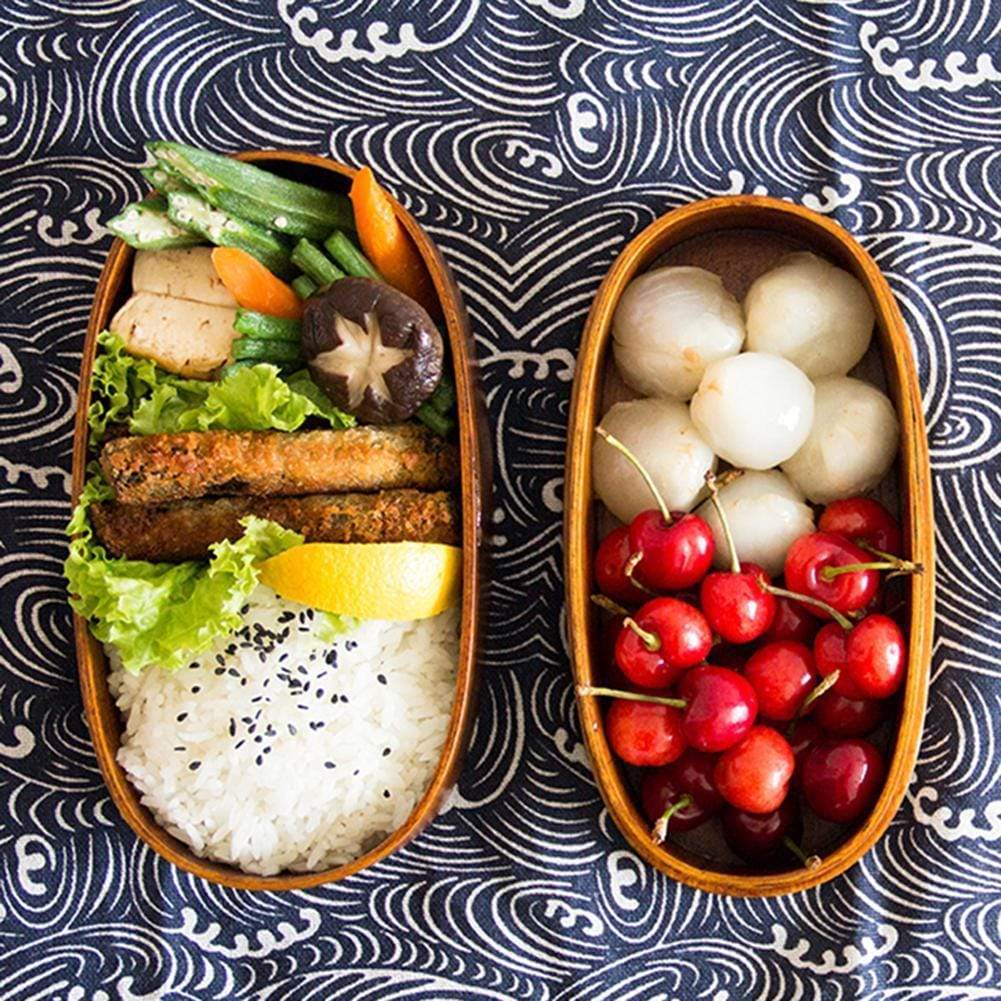 Double Layer Japanese Wooden Bento box